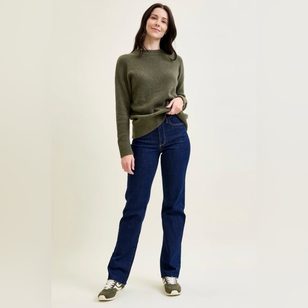 Judy Blue Chloe High Rise Straight Leg Jeans Sz 30 Stretch Long
